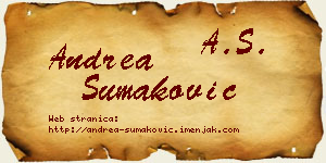 Andrea Šumaković vizit kartica
